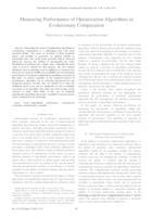 prikaz prve stranice dokumenta Measuring performance of optimization algorithms in evolutionary computation