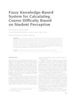 prikaz prve stranice dokumenta Fuzzy knowledge-based system for calculating course difficulty based on student perception