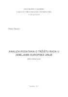 prikaz prve stranice dokumenta Analiza podataka o tržištu rada u zemljama Europske unije
