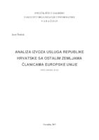 prikaz prve stranice dokumenta Analiza izvoza usluga Republike Hrvatske sa ostalim zemljama članicama Europske unije
