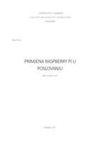 prikaz prve stranice dokumenta Primjena Rasberry Pi u poslovanju