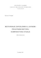 prikaz prve stranice dokumenta Motiviranje zaposlenika u javnom i privatnom sektoru: komparativna studija