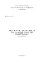 prikaz prve stranice dokumenta Integracija ERP sustava sa sustavima za poslovno izvještavanje