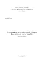 prikaz prve stranice dokumenta Primjena koncepta Internet of Things u studentskom domu Varaždin