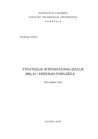 prikaz prve stranice dokumenta Strategije internacionalizacije malih i srednjih poduzeća