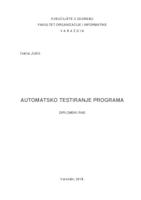 prikaz prve stranice dokumenta Automatsko testiranje programa
