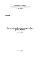 prikaz prve stranice dokumenta Razvoj web aplikacija u programskom jeziku Python