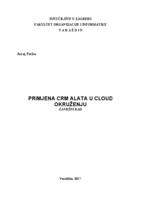 prikaz prve stranice dokumenta Primjena CRM alata u cloud okuženju