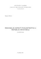 prikaz prve stranice dokumenta Regionalni aspekti poduzetništva u Republici Hrvatskoj