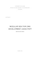 prikaz prve stranice dokumenta Modularni SDK za izradu CMS sustava koristeći PHP7 tehnologiju