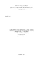 prikaz prve stranice dokumenta Smjernice i standardi web pristupačnosti
