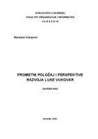 prikaz prve stranice dokumenta Prometni položaj i perspektive razvoja Luke Vukovar