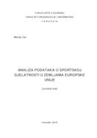 prikaz prve stranice dokumenta Analiza podataka o sportskoj djelatnosti u zemljama EU