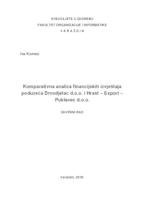 prikaz prve stranice dokumenta Komparativna analiza financijskih izvještaja poduzeća Drvodjelac d.o.o. i Hrast – Export – Puklavec d.o.o.