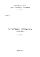 prikaz prve stranice dokumenta Potprogrami u programskim jezicima