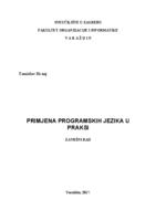 prikaz prve stranice dokumenta Primjena programskih jezika u praksi