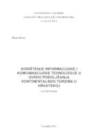 prikaz prve stranice dokumenta Korištenje informacijske i komunikacijske tehnologije  u svrhu poboljšanja kontinentalnog turizma u Hrvatskoj