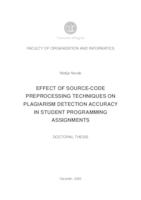 prikaz prve stranice dokumenta Effect of source-code preprocessing techniques on plagiarism detection accuracy in student programming assignments