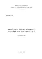prikaz prve stranice dokumenta Analiza mirovinske pismenosti građana Republike Hrvatske