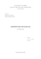 prikaz prve stranice dokumenta Generatori aplikacija