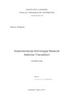 prikaz prve stranice dokumenta Implementacija tehnologije Network Address Translation