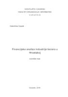 prikaz prve stranice dokumenta Financijska analiza industrije šećera u Hrvatskoj