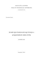 prikaz prve stranice dokumenta Izrada igre beskonačnog trčanja u programskom alatu Unity