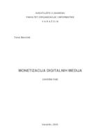 prikaz prve stranice dokumenta Monetizacija digitalnih medija