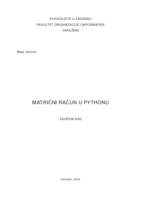 prikaz prve stranice dokumenta Matrični račun u Pythonu