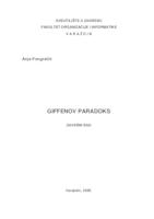 prikaz prve stranice dokumenta Giffenov paradoks
