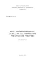 prikaz prve stranice dokumenta Reaktivno programiranje: utjecaj na dizajn strukture programskog proizvoda