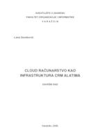 prikaz prve stranice dokumenta Cloud računarstvo kao infrastruktura CRM alatima