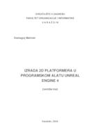prikaz prve stranice dokumenta Izrada 2D platformera u programskom alatu Unreal Engine 4