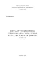 prikaz prve stranice dokumenta Digitalna transformacija poduzeća u Hrvatskoj - Studije slučaja