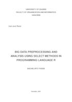 prikaz prve stranice dokumenta Pretprocesiranje i analiza velikih skupova podataka odabranim metodama pomoću programskog jezika R