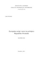prikaz prve stranice dokumenta Europska unija i euro na primjeru Republike Hrvatske
