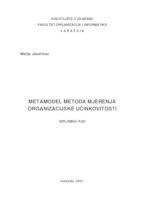prikaz prve stranice dokumenta Metamodel metoda mjerenja organizacijske učinkovitosti