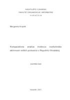 prikaz prve stranice dokumenta Komparativna analiza troškova marketinške aktivnosti velikih poduzeća u Republici Hrvatskoj
