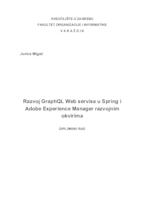 prikaz prve stranice dokumenta Razvoj GraphQL Web servisa u Spring i Adobe Experience Manager razvojnim okvirima