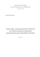 prikaz prve stranice dokumenta Usporedba i utjecaj pandemije COVID-19 na vodeća poduzeća najvažnijih gospodarskih grana Republike Hrvatske