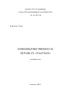 prikaz prve stranice dokumenta Demografski trendovi u Republici Hrvatskoj