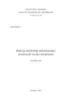prikaz prve stranice dokumenta Alati za anotiranje znanstvenih dokumenata i društvene mreže istraživača