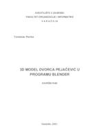 prikaz prve stranice dokumenta 3D model dvorca Pejačević u programu Blender