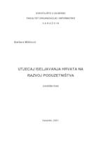 prikaz prve stranice dokumenta Utjecaj iseljavanja Hrvata na razvoj poduzetništva