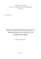 prikaz prve stranice dokumenta Markovljev proces odlučivanja i njegova primjena u kontekstu računalnih igara