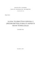 prikaz prve stranice dokumenta Uloga telematičkih servisa u uredskom poslovanju s aspekta novih tehnologija