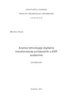 prikaz prve stranice dokumenta Analiza tehnologija digitalne transformacije primjenjivih u ERP sustavima