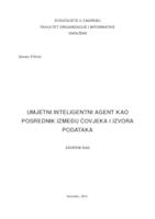 prikaz prve stranice dokumenta Umjetni inteligentni agent kao posrednik između čovjeka i izvora podataka