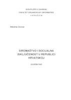 prikaz prve stranice dokumenta Siromaštvo i socijalna isključenost u Republici Hrvatskoj