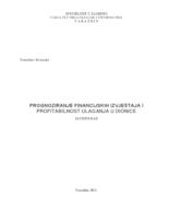 prikaz prve stranice dokumenta Prognoziranje financijskih izvještaja i profitabilnost ulaganja u dionice